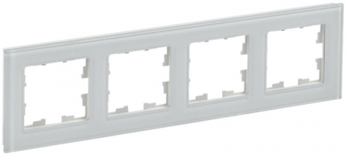Рамка 4-м BRITE РУ-4-2-БрБ стекло бел. IEK BR-M42-G-K01 Рамка 4-м BRITE РУ-4-2-БрБ стекло бел. IEK BR-M42-G-K01