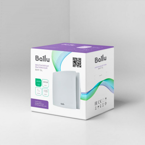 Вентилятор вытяжной BAF-SL 100 VT Ballu НС-1606098 фото 9