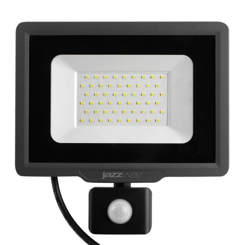Прожектор светодиодный PFL-C3 SENSOR 50Вт 6500К IP65 ДО закален. прозр. стекло датчик движения инфракрасный Pro JazzWay 5026940A фото 2 Прожектор светодиодный PFL-C3 SENSOR 50Вт 6500К IP65 ДО закален. прозр. стекло датчик движения инфракрасный JazzWay 5026940A фото 2