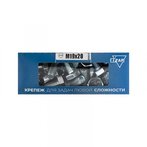 Болт с шестигранной головкой М10х20 DIN 933 оцинк. (уп.25шт) TTech-Krep/Zitar 105214