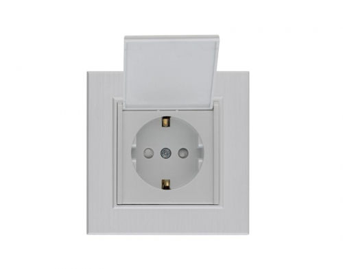 Розетка 1-м с крышкой Karea LINE STAR с заземл. жемчуж. Makel 86100029 Розетка 1-м с крышкой Karea LINE STAR с заземл. жемчуж. Makel 86100029