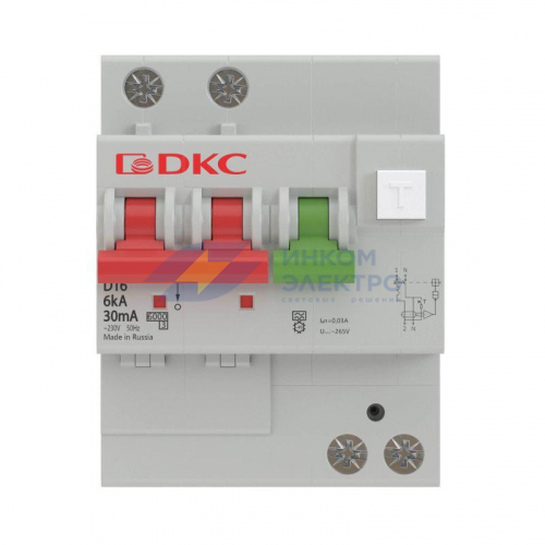Выключатель автоматический дифференциального тока с защитой от сверхтоков YON MDV63-22C10-A 2п 30мА DKC MDV63-22C10-A фото 2
