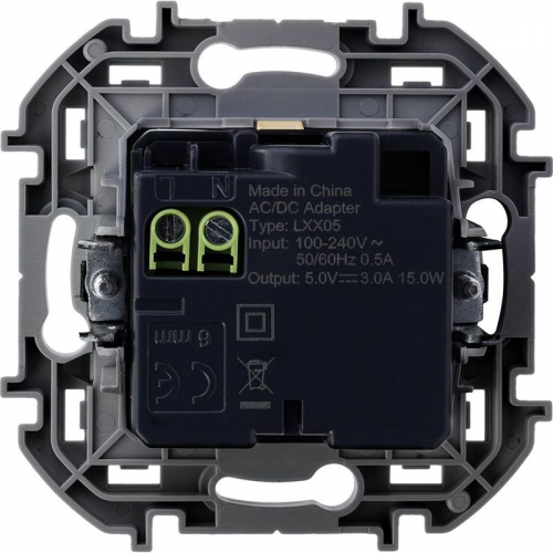 Устройство зарядное Inspiria с 2-мя USB разьемами A и C 240В/5В 3000мА сл. кость IEK 673761 фото 3