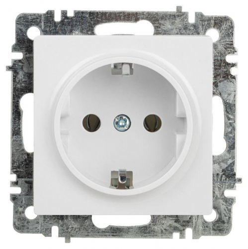 Розетка 1-м СП Accent 6-202-01 16А IP20 250В 2P+E Schuko AL/CU бел. Intro Б0063678 Розетка 1-м СП Accent 6-202-01 16А IP20 250В 2P+E Schuko AL/CU бел. Intro Б0063678