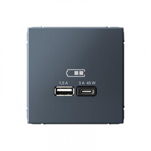 Розетка USB ArtGallery тип A+C 45Вт QC PD высокоскор. ЗУ механизм грифель SE GAL000729 Розетка USB ArtGallery тип A+C 45Вт QC PD высокоскор. ЗУ механизм грифель SE GAL000729