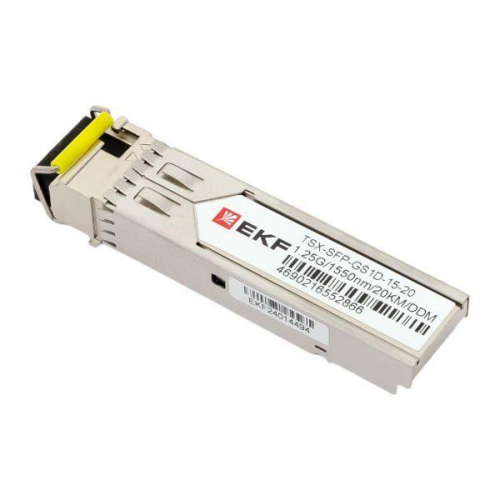 Модуль SFP 1.25Гб одинарное одномодовое оптоволокно 1550нм дальность 20км TSX EKF TSX-SFP-GS1D-15-20 фото 4