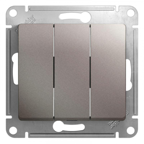 Выключатель 3-кл. СП Glossa 10А IP20 (сх. 3) 10AX механизм платина SE GSL001231 Выключатель 3-кл. СП Glossa 10А IP20 (сх. 3) 10AX механизм платина SE GSL001231