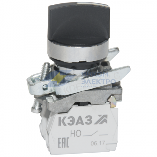 Переключатель КПЕ2620РС 2но+0нз ручка фикс 3поз IP65черн. КЭАЗ 248266
