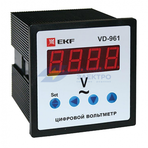 Вольтметр цифровой VD-961 на панель 96х96 однофазный EKF vd-961 фото 2