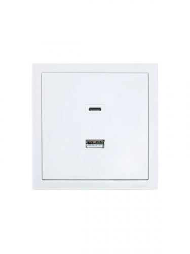 Розетка Type-C+ USB разъем СП ZIMA IP20 бел. LEZARD 704-0288-192TC