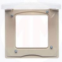 Рамка 1-м СП Etika IP44 с защ. крышкой сл. кость IEK 672560