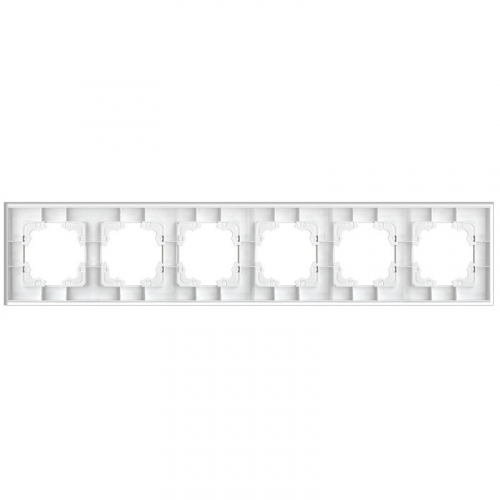 Рамка 6-м Афина стеклянная сл. кость (ivory) UNIVersal 2277 фото 3