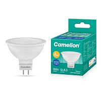 Лампа светодиодная LED10-JCDR/865/GU5.3 10Вт рефлектор матовая 6500К холод. бел. GU5.3 150-265В Camelion 13686