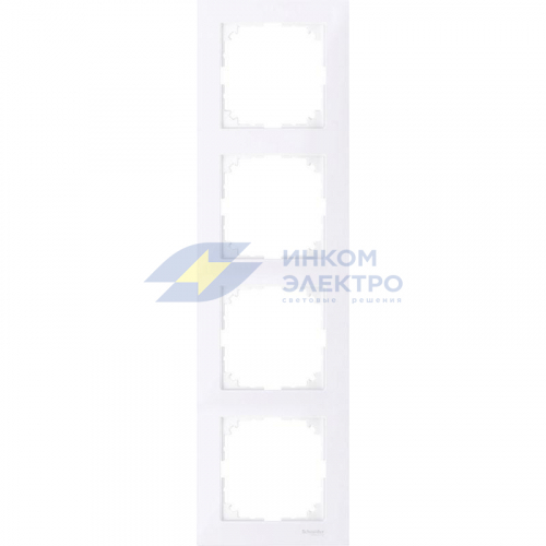 Рамка 4-м M-Pure бриллиантовый бел. SchE MTN4040-3625