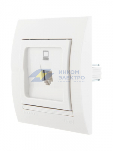 Розетка компьютерная СП Deriy RJ45 бел. LEZARD 702-0202-139 фото 4