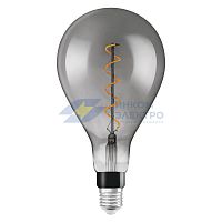 Лампа светодиодная филаментная Vintage 1906 LED dim CL A160 FIL SMOKE 12 dim 5W/818 5Вт тепл. бел. E27 диммир. дым. OSRAM 4058075270022