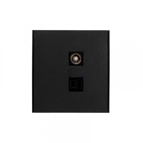 Розетка компьютерная + телевизионная СП STRONG MIELE RJ45 кат.6 + TV антрацит Kranz KR-78-0722-5 Розетка компьютерная + телевизионная СП STRONG MIELE RJ45 кат.6 + TV антрацит Kranz KR-78-0722-5