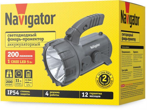 Фонарь-прожектор аккумуляторный кемпинговый 94 975 NPT-SP12-ACCU 1LED 3Вт 18 + 4LED аккум. 3.7В 4А.ч NAVIGATOR 94975 фото 4 Фонарь-прожектор аккумуляторный кемпинговый 94 975 NPT-SP12-ACCU 1LED 3Вт 18 + 4LED аккум. 3.7В 4А.ч NAVIGATOR 94975 фото 4
