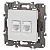 Розетка компьютерная 2-м Elegance 14-3108-01 RJ45 IP20 механизм бел. Эра Б0034308