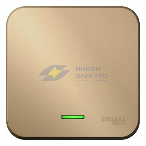 Выключатель 1-кл. ОП Blanca 10А IP20 (сх. 1) 250В с подсветкой с изолир. пластиной титан SchE BLNVA101114