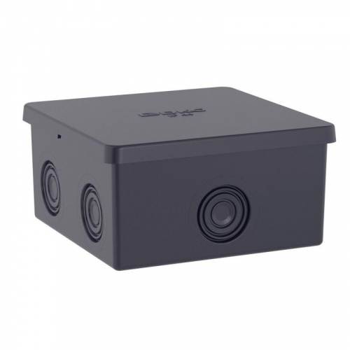 Коробка ответвит. с 6 кабельными вводами d20мм IP44 80х80х40мм черная DKC 53700B фото 3