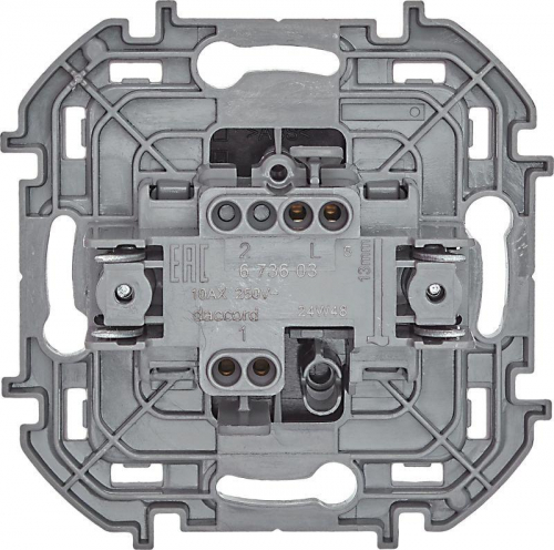 Выключатель 1-кл. Inspiria 10А IP20 250В 10AX механизм антрацит IEK 673603 фото 4