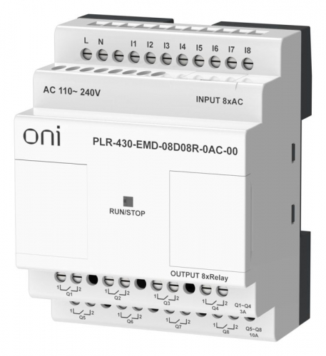 Модуль расширения входов выходов ПЛК 430 8 DI 8 RO 220В AC ONI PLR-430-EMD-08D08R-0AC-00 фото 4