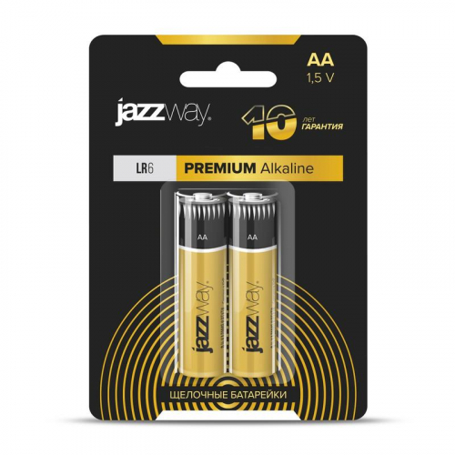 Элемент питания алкалиновый AA/LR6 1.5В Premium Alkaline BL-2 (блист.2шт) JazzWay 5026896 фото 2