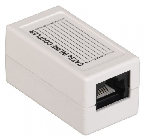 Адаптер проходной RJ45-RJ45 (8P8C) кат.5E UTP бел. ITK CS70-1C5EU Адаптер проходной RJ45-RJ45 (8P8C) кат.5E UTP бел. ITK CS70-1C5EU