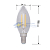 Лампа светодиодная филаментная 7.5Вт CN35 свеча прозрачная 4000К нейтр. бел. E14 600лм диммир. Rexant 604-088
