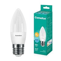 Лампа светодиодная LED8-C35/845/E27 8Вт свеча 4500К бел. E27 750лм 220В Camelion 12390