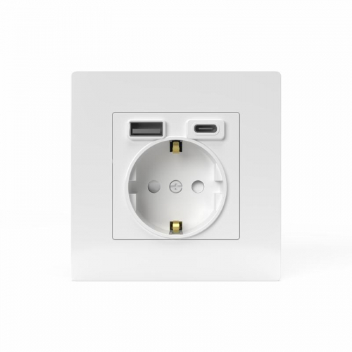 Розетка 1-м СП Pixel IP20 с заземл. с 2-мя заряд. устр. USB тип A+C механизм бел. TOKOV ELECTRIC TKE-PX-R1U2AC-C01 фото 3 Розетка 1-м СП Pixel IP20 с заземл. с 2-мя заряд. устр. USB тип A+C механизм бел. TOKOV ELECTRIC TKE-PX-R1U2AC-C01 фото 3