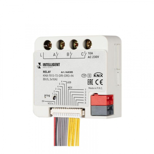 Модуль релейный KNX-7013-72-DRI-DRO-IN (BUS 3х10А) IP20 пластик INTELLIGENT ARLIGHT 048385 Модуль релейный KNX-7013-72-DRI-DRO-IN (BUS 3х10А) IP20 пластик INTELLIGENT ARLIGHT 048385