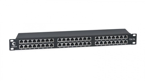 Патч-панель 19дюйм 1U 48 портов RJ45 кат.5E полностью экранир. Dual IDC высокой плотности Cabeus 8890c Патч-панель 19дюйм 1U 48 портов RJ45 кат.5E полностью экранир. Dual IDC высокой плотности Cabeus 8890c