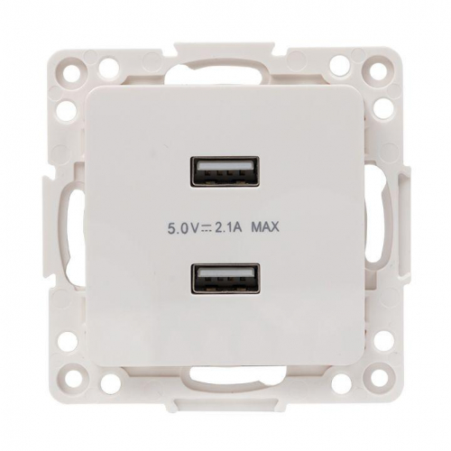 Розетка USB 2-м Стокгольм 2.1А механизм бел. PROxima EKF EYR16-028-10-2USB Розетка USB 2-м Стокгольм 2.1А механизм бел. PROxima EKF EYR16-028-10-2USB