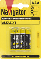 Элемент питания алкалиновый 61 462 NBT-NPE-LR03-BP4 (блист.4шт) Navigator 61462