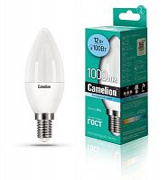 Лампа светодиодная LED12-C35/845/E14 12Вт свеча матовая 4500К бел. E14 150-265В Camelion 13689