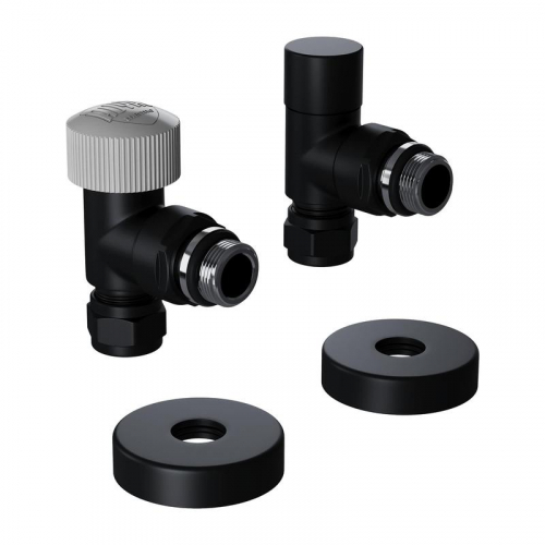 Набор термостатический угловой Design Pro 15мм М30х1.5 черн. Royal Thermo НС-1646650