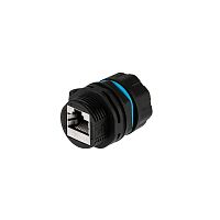 Модуль соединительный индустриальный RJ-45(8P8C) FTP кат. 6 IP68 с защитным колпачком для кабеля Rexant 02-0285