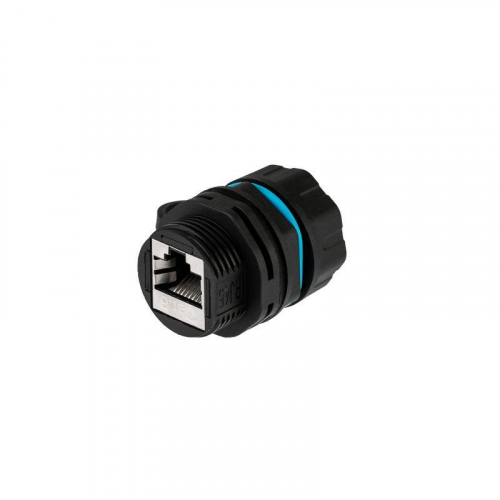 Модуль соединительный индустриальный RJ-45(8P8C) FTP кат. 6 IP68 с защитным колпачком для кабеля Rexant 02-0285