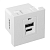 Розетка USB 2-м A+C 2.1А без индикатора бел. EKF E2MR2-21USB-10-AC