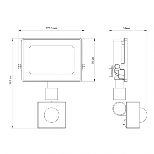 Прожектор светодиодный с датчиком LFL-3002S C02 30Вт 230В 6500К черн. Ultraflash 13330 фото 3 Прожектор светодиодный с датчиком LFL-3002S C02 30Вт 230В 6500К черн. Ultraflash 13330 фото 3