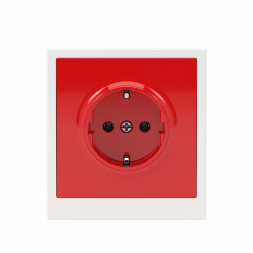 Розетка силовая KANT 2P+E без шторки красн. сатин DKC 7001033 фото 6 Розетка силовая KANT 2P+E без шторки красн. сатин DKC 7001033 фото 6