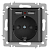 Розетка 1-м СП Accent 6-410-07 16А IP20 250В P+E Schuko + 2хUSB защ. шторки графит Intro Б0063702