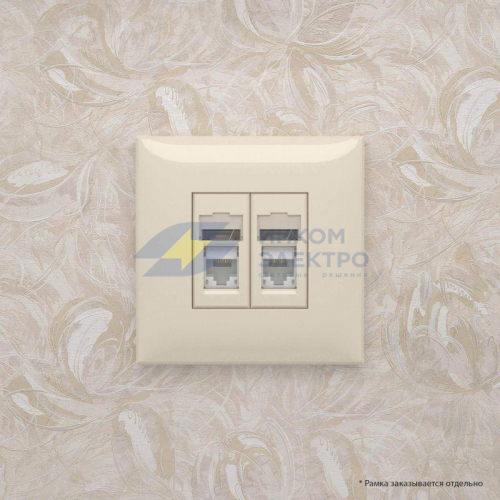 Розетка компьютерная 2-м СП Avanti &amp;quot;Ванильная дымка&amp;quot; RJ45 кат.5E DKC 4405464 фото 6