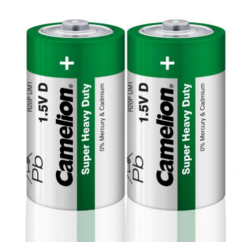 Элемент питания солевой D/R20 R20P-SP2G 1.5В SR-2 (уп.2шт) Camelion 1662 фото 2