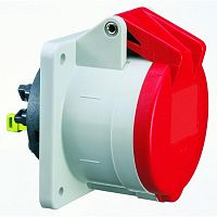 Розетка панельная 16А 5п 6ч 400В IP44 прямая фланец 70х70х4 Quick Connect Bals 13895
