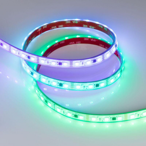 Лента светодиодная SPI-PS-B60-12mm 12V RGB-PX3-BPT 12Вт/м IP67 5060 герметичная бегущий огонь (уп.5м) Arlight 039599 Лента светодиодная SPI-PS-B60-12mm 12V RGB-PX3-BPT 12Вт/м IP67 5060 герметичная бегущий огонь (уп.5м) Arlight 039599