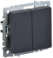 Выключатель 2-кл. СП BRITE ВС10-2-0-БрГ 10А механизм графит IEK BR-V20-0-10-K53