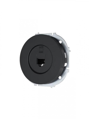 Розетка компьютерная СП OSEN RJ45 кат.6 механизм черн. бархат LEZARD 743-4288-140 фото 2